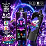 Zelená jednorázová vape BANG LEGEND 150K 6v1 s příchutěmi Apple Grape a Apple Ice