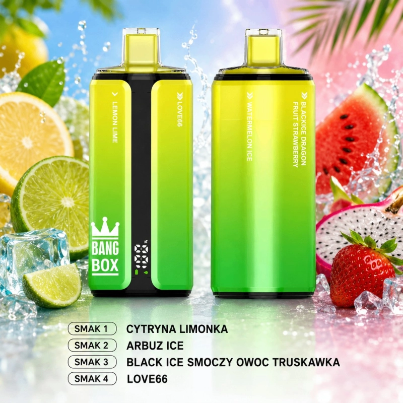 Bang Box 160000 zaciągnięć Jednorazowy e-papieros, Cytryna Limonka i Arbuz