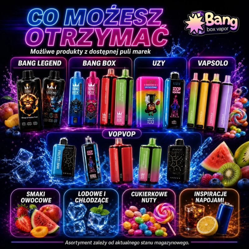 Przykładowe produkty dostępne w Mystery Box Smaków