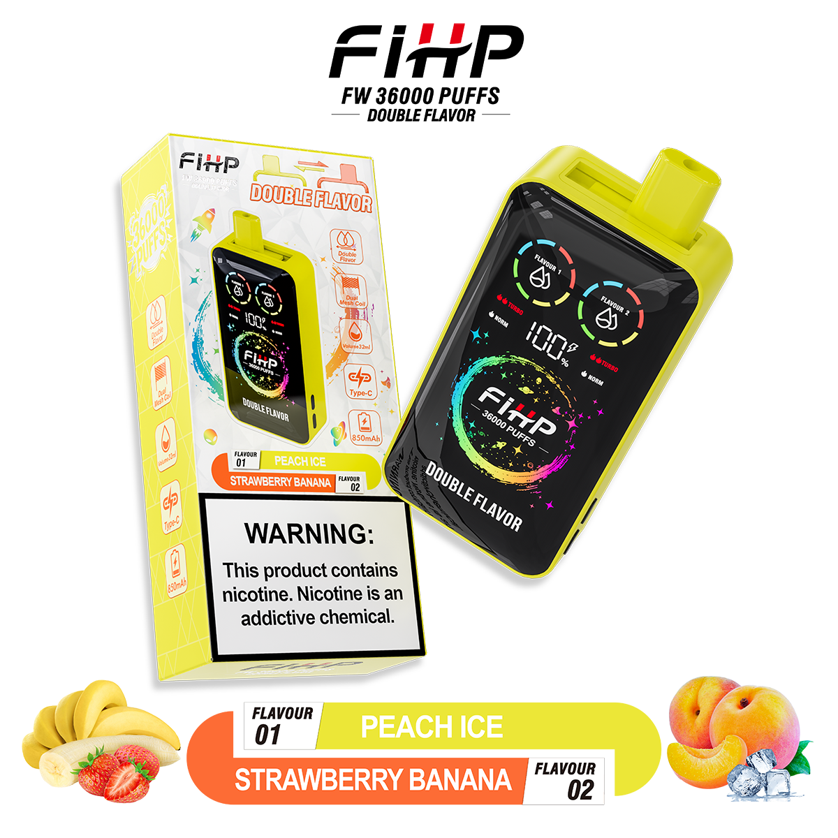 FIHP Vape z podwójnym smakiem (36 000 zaciągnięć)