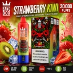 Bang Box 20000 Puffs rechargeable vape in Strawberry Kiwi flavor with strawberry and kiwi fruit imagery