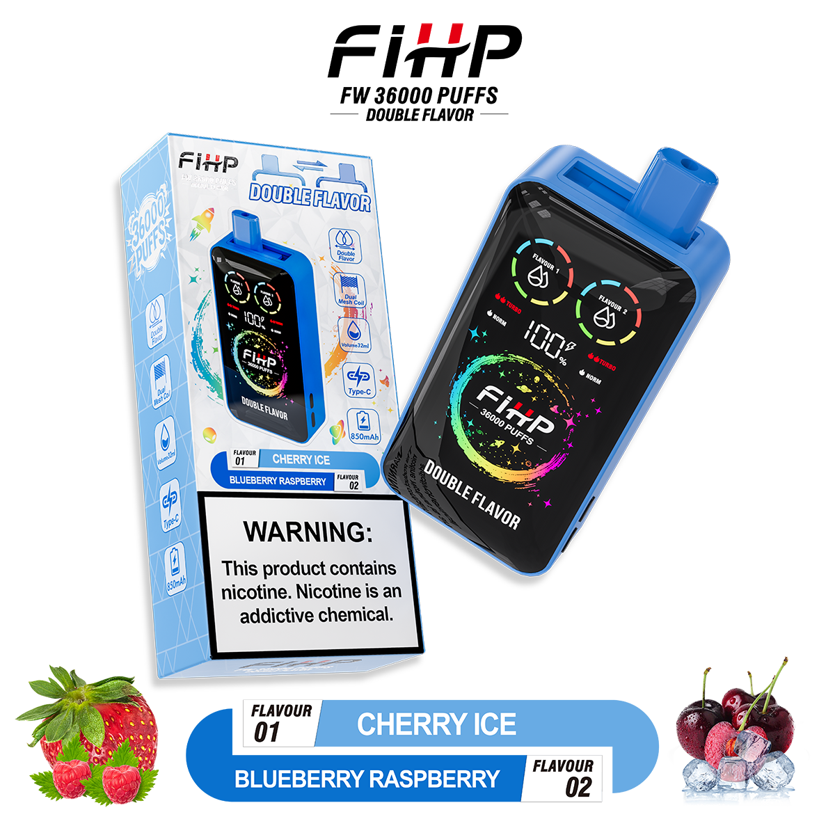 FIHP Vape z podwójnym smakiem (36 000 zaciągnięć)