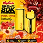 VapSolo Quads 80K 4 v 1 – čerešňová kola, jahodový melón, ľadová broskyňa a osviežujúci grep