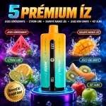 UZY 500K vape 5 gyümölcsös ízzel – görögdinnye, lime, savanyú mangó, kiwi-dinnye és alma