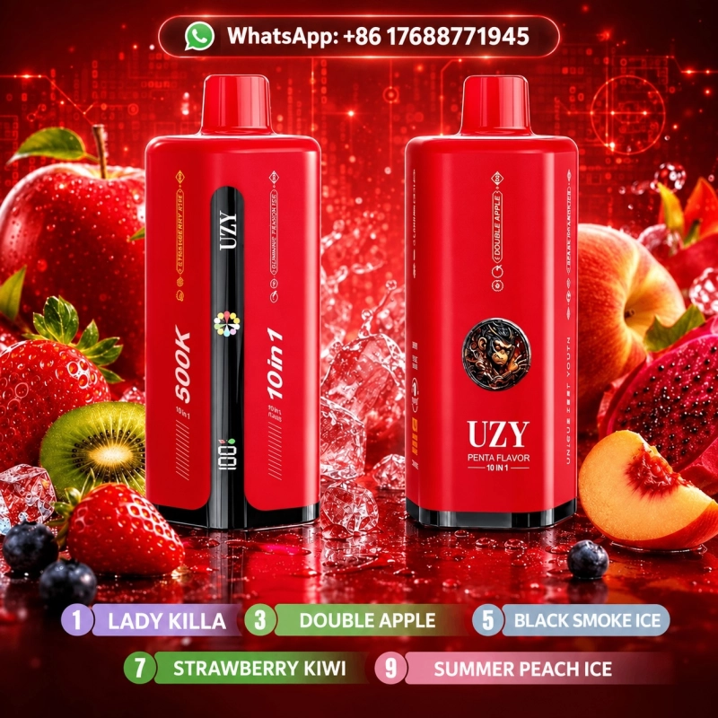 UZY Penta Flavor 500000 Puffs Disposable Vape, Red Mixed Fruit