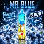 RandM Tornado 15000 o smaku Mr Blue – 25 ml, USB-C