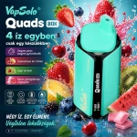 Vapsolo Quads 80K 4 az 1-ben eldobható vape – vegyes piros gyümölcsök, cseresznye-citrom, eper-kiwi és eper-görögdinnye rágógumi ízek