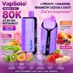 VapSolo Quads 80K s príchuťami ružová limonáda, kiwi marakuja guava, broskyňa s lesnými plodmi a jahoda banán