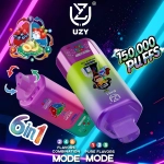 UZY 150K Puffs 6 in 1 Switch Vape Pen _ Big Puff Crystal Vape with 0_-5_ Nicotine, Signle_Flavor Fusions, LED Display, Massive E-Juice