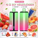 Eper-görögdinnye, Red Bull, jeges barack és friss grapefruit Bang Box 160K vape 4 flavor 