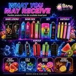 Mystery Vape Box product selection with assorted random devices, brands and flavor options