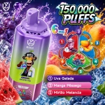 UZY 6 em 1 150000 Puffs Vape Descartável, Sabores Frutados