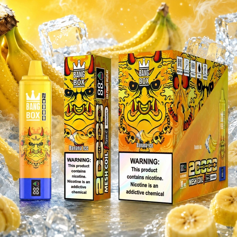 Bang Box 20000 20000 buchów Jednorazowy e-papieros, Bananowy lód
