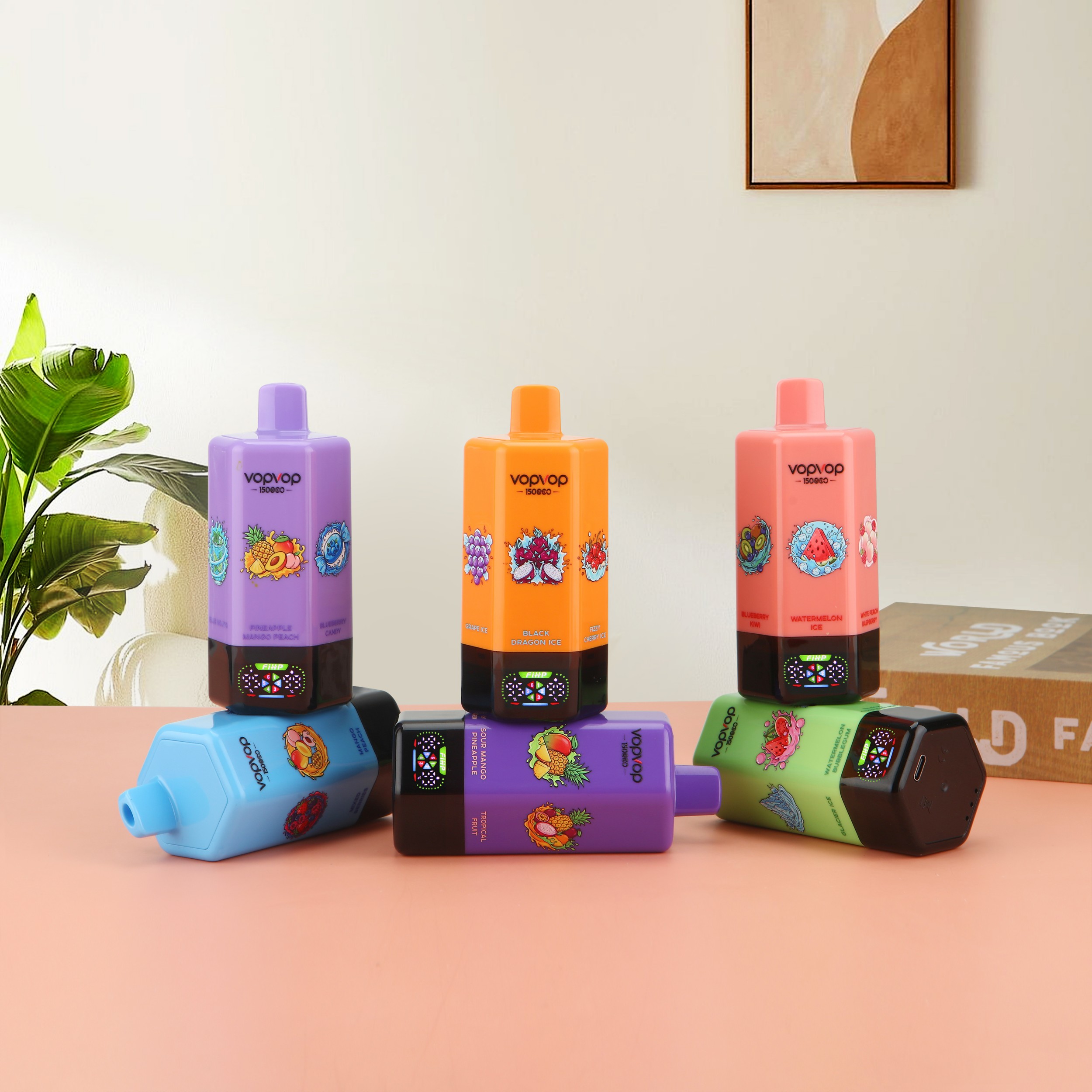 VOPVOP 150K Big Puffs 6 Flavors in 1 Adjust Vape