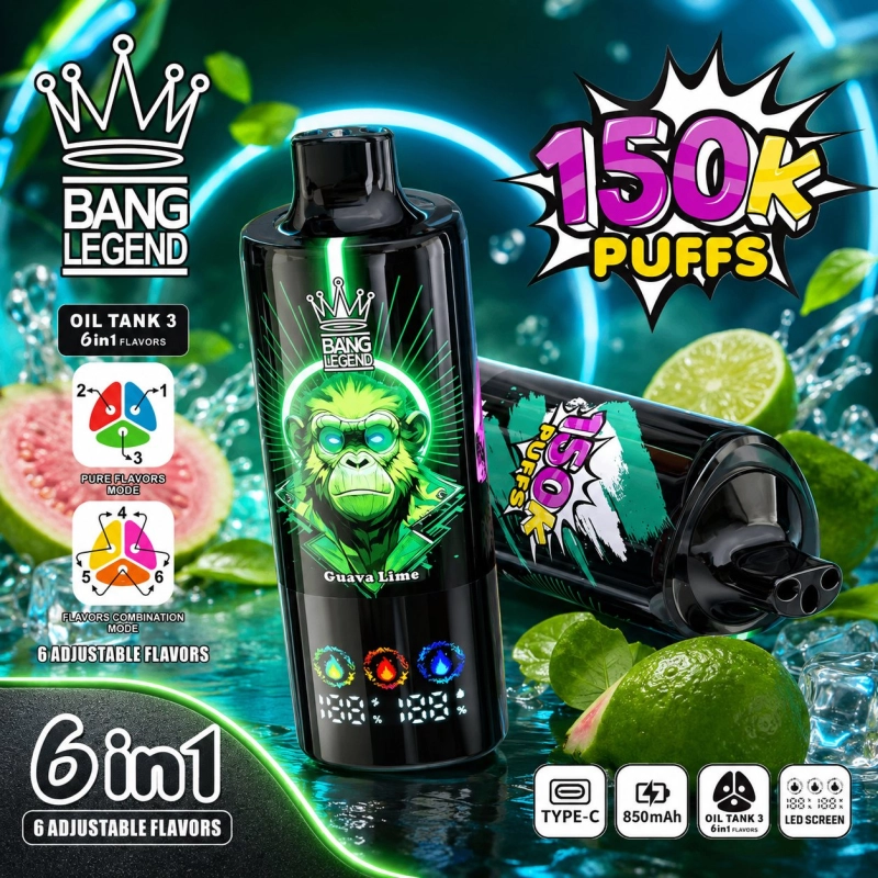 Bang Legend 150K 150000 Puffs Disposable Vape, Guava Lime