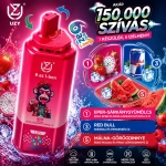 Eper–sárkánygyümölcs, Red Bull és málna–görögdinnye ízű 6 az 1-ben vape