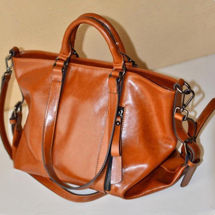 🔥Oferta especial🔥Bolsa de ombro de couro Harmony em cera de óleo