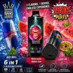 Bang Legend 150K vape Kiwi Passion Fruit Guava and Peach Lemon fruit flavors