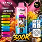 Bang Legend 8 em 1 300000 Puxadas Vape Descartável, 8 Sabores