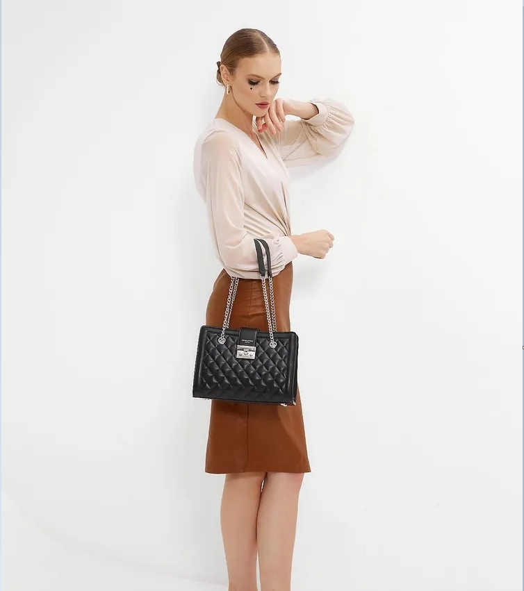 🔥DAVID JONES🔥Bolsa de ombro de senhora em pele