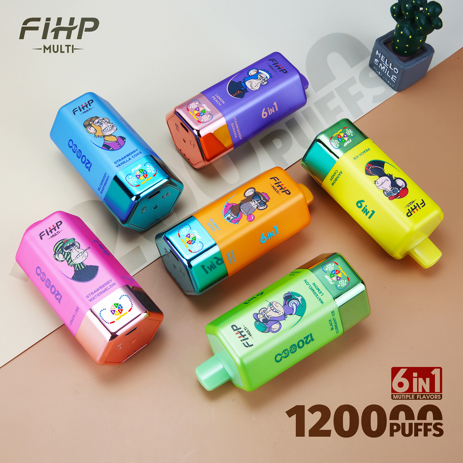 FIHP Vape o sześciu smakach (120 000  zaciągnięć)