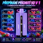 Mix příchutí UZY 10v1 – jahoda, meloun, malina ice a černý rybíz