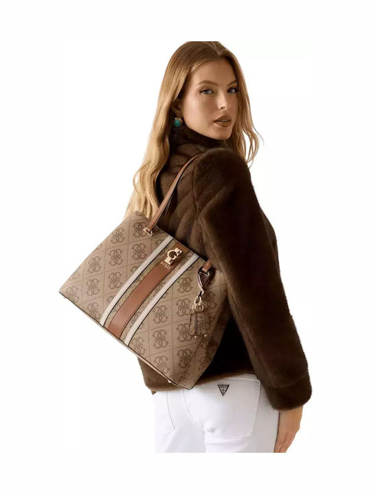 Erenia Erenia Γυναικεία Τσάντα Shopper Ώμου Καφέ