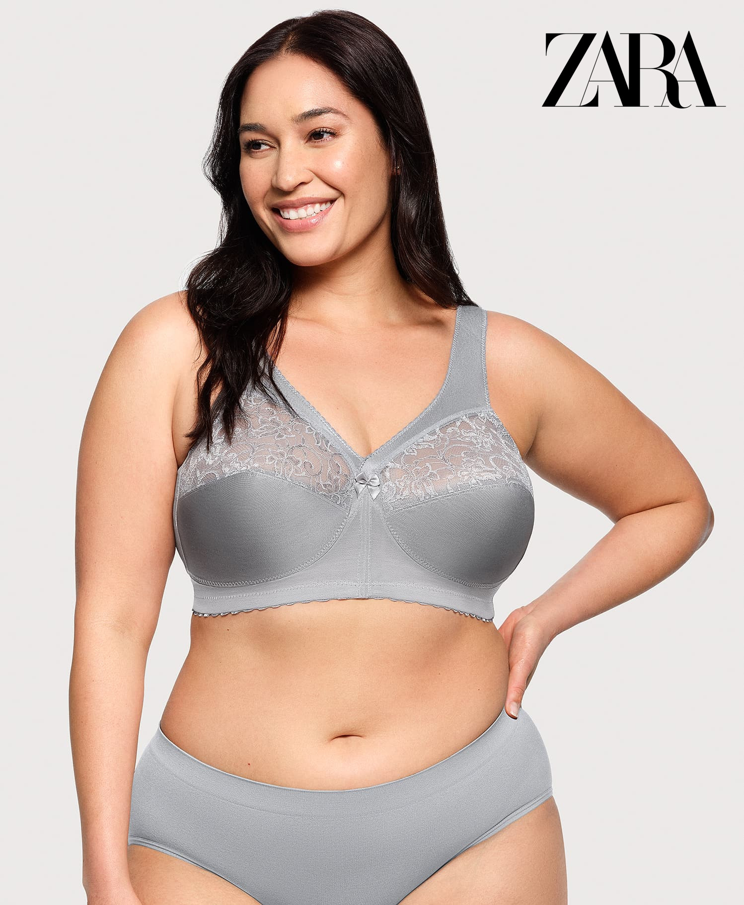 ZARA - (3 komada) Jednodijelni push-up grudnjak s punim košaricama