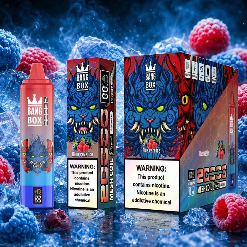 Bang Box 20000 Jednorazowy e-papieros, Niebieska malina z lodem