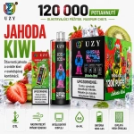 UZY Shisha Hookah King 120K DTL vape – príchuť jahoda a kiwi
