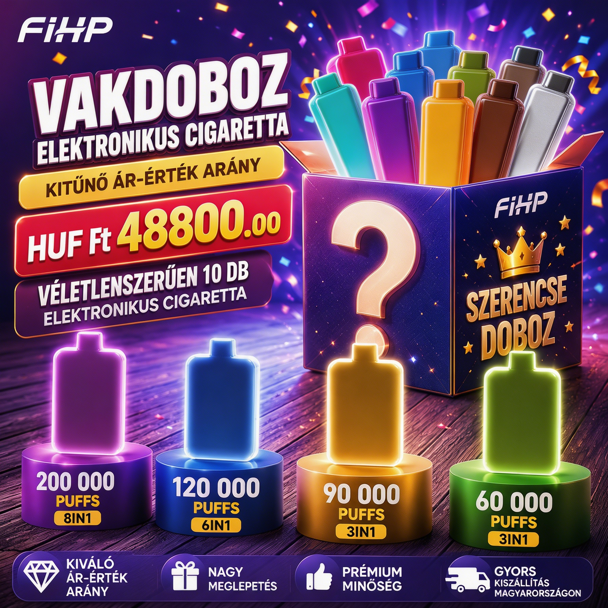FIHP VAPE Meglepetés ajándékdoboz