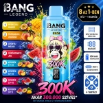 Bang Legend 8in1 300K maracuja mangó őszibarack ananász áfonya málna görögdinnye jégkrém eldobható vape ízek