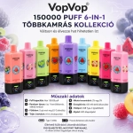 VopVop 6 az 1-ben Többkamrás 150000 slukkos Eldobható Vape, Vegyes Gyümölcsös Ízek