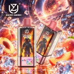 Vape descartável UZY Crystal 4 em 1 100 000 puffs com sabor Blueberry Ice, LED e sistema Quatro Sabores