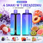 Bang Box 160K 4 w 1 – waniliowa cola, cytrynowa brzoskwinia, lodowa truskawka z maliną i wiśnią, lodowe winogrono