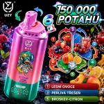 UZY 150K 6v1 jednorázová e-cigareta – Lesní plody, Šumivá třešeň, Broskev s citronem