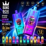 BangBox 80K 3-in-1 disposable vape with digital display and three-flavor selection system