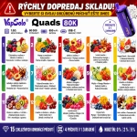 VapSolo Quads 80K – prehľad 15 kombinácií príchutí, 4 príchute v jednom zariadení a až 80 000 potiahnutí