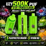 UZY 500K – mieszanka owoców leśnych, cytryna i limonka, borówka i malina, zielone jabłko oraz potrójne mango