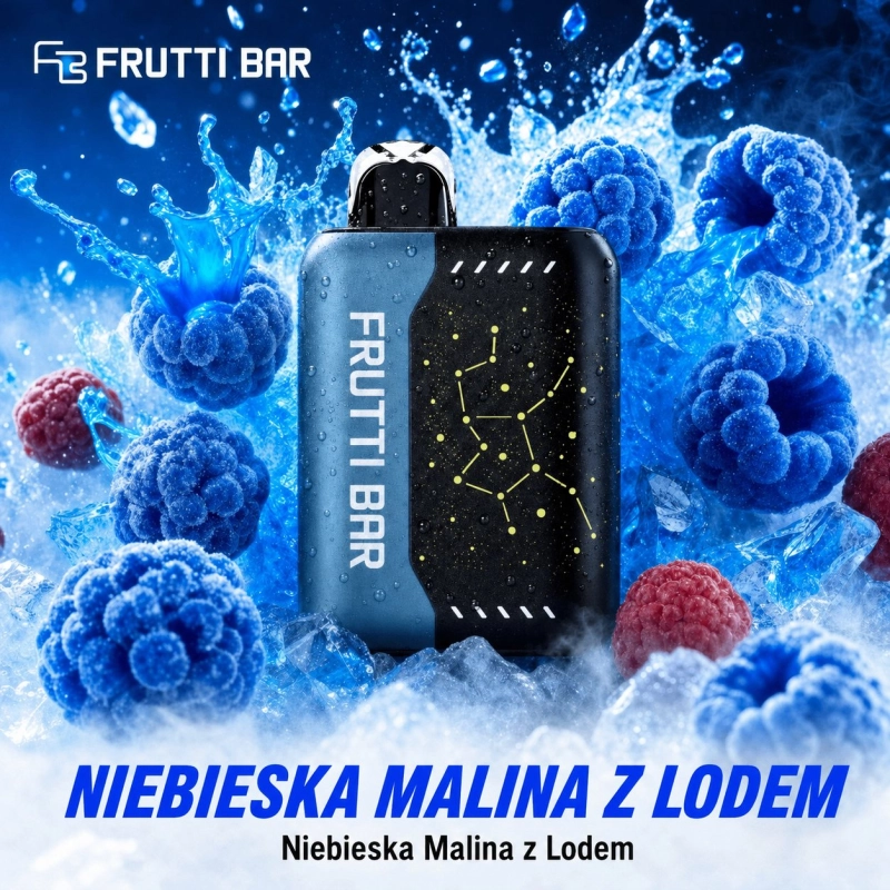 Frutti Bar 25000 jednorazowy e-papieros, Niebieska Malina z Lodem