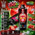 Bang Legend 150K 6v1 – príchute ľadový vodný melón, vodný melón-lesné ovocie a jahoda-vodný melón