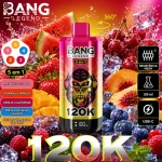 Vape Bang Legend 120K 5 em 1 sabor Maracujá com goiaba, lima e limão