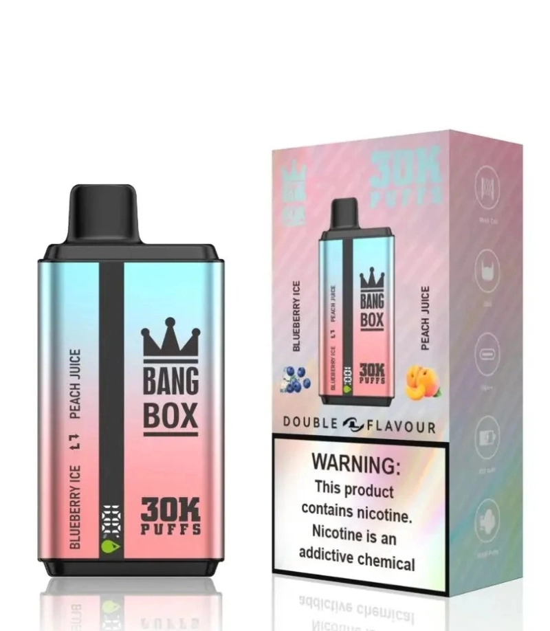 Bang Box 30000 Fújás Dupla Ízű 0% 2% 5% Alacsony Nikotintartalmú Tömeges Újratölthető Eldobható Vape Toll Nagykereskedelemben