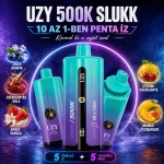 UZY 500K Penta Flavor 10 az 1-ben – jeges áfonya, cseresznyés kóla, epres vanília, citrom-cseresznye és mangó-őszibarack ízek