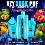 UZY 500K – kiwi i marakuja, kwaśne mango i ananas, borówka z lodem, arbuz i brzoskwinia oraz podwójne jabłko