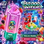 UZY 150 000 potahů 6v1 s režimem kombinace příchutí a režimem čisté příchutě, LED displej a USB-C