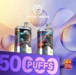 UZY Crystal Twin 50000 Puffs Double Flavor Disposable Vape with Dual Mesh Coil