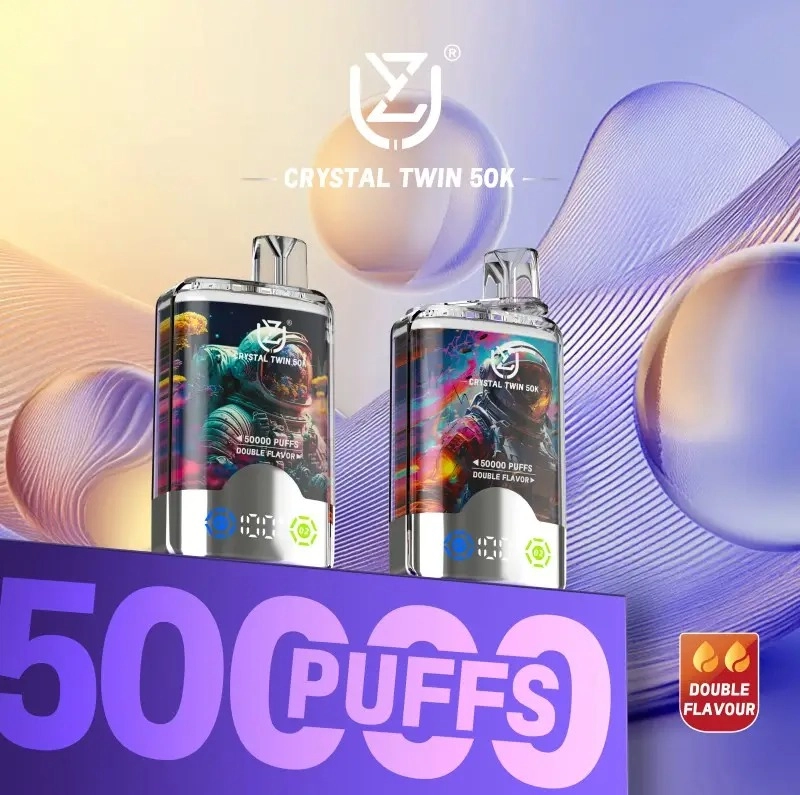 UZY Crystal Twin 50000 Puffs Double Flavor Disposable Vape with Dual Mesh Coil