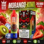 Kiwi morango vape descartável sabor doce e ácido com frutas tropicais