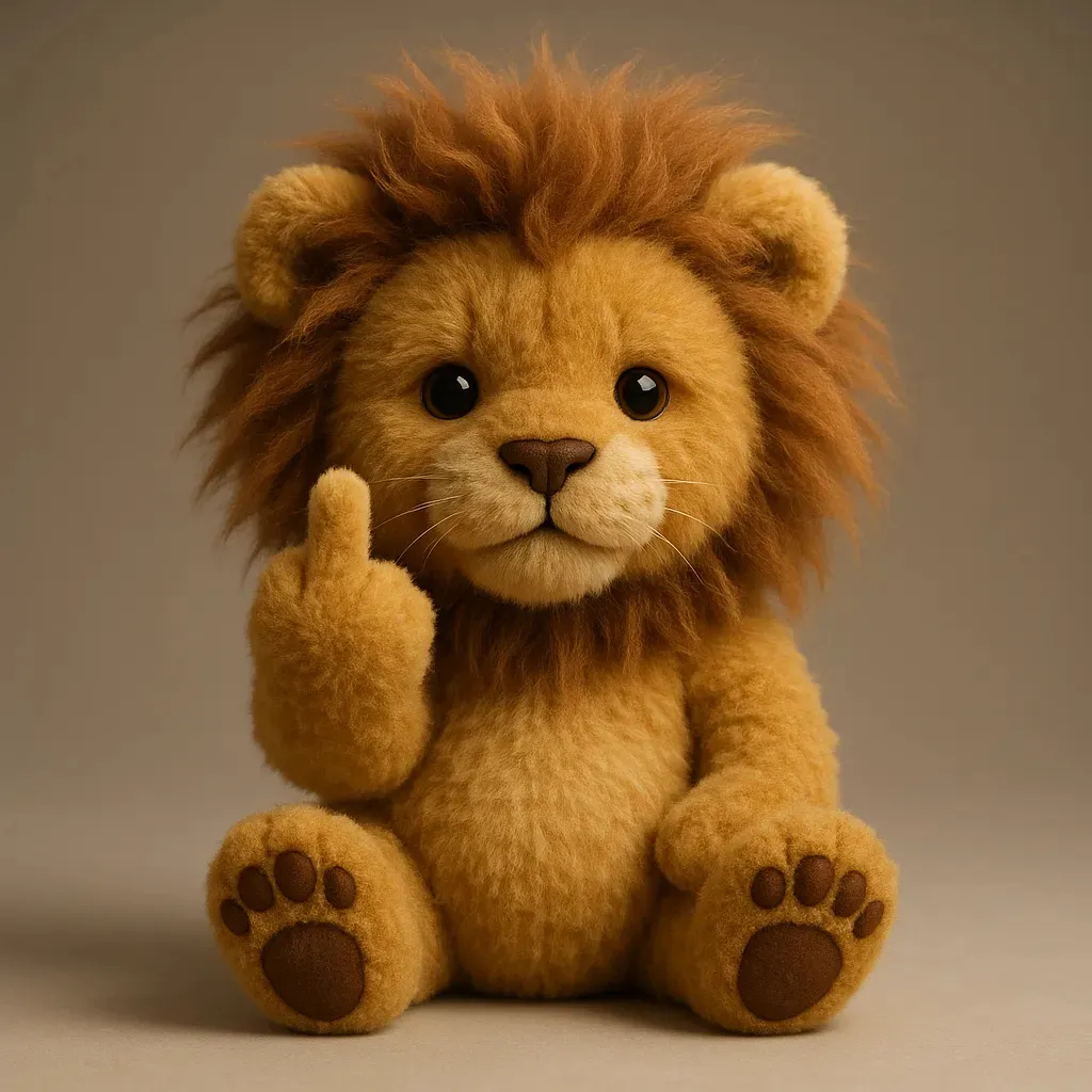 🐮🖕Cute Middle Finger Plush Highland Cow